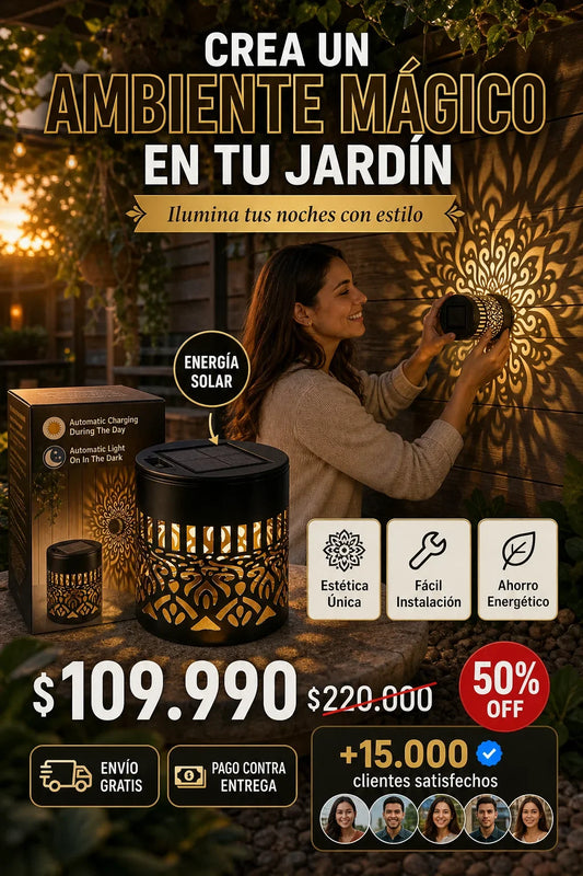 Luces solares decorativas de mandala para exteriores